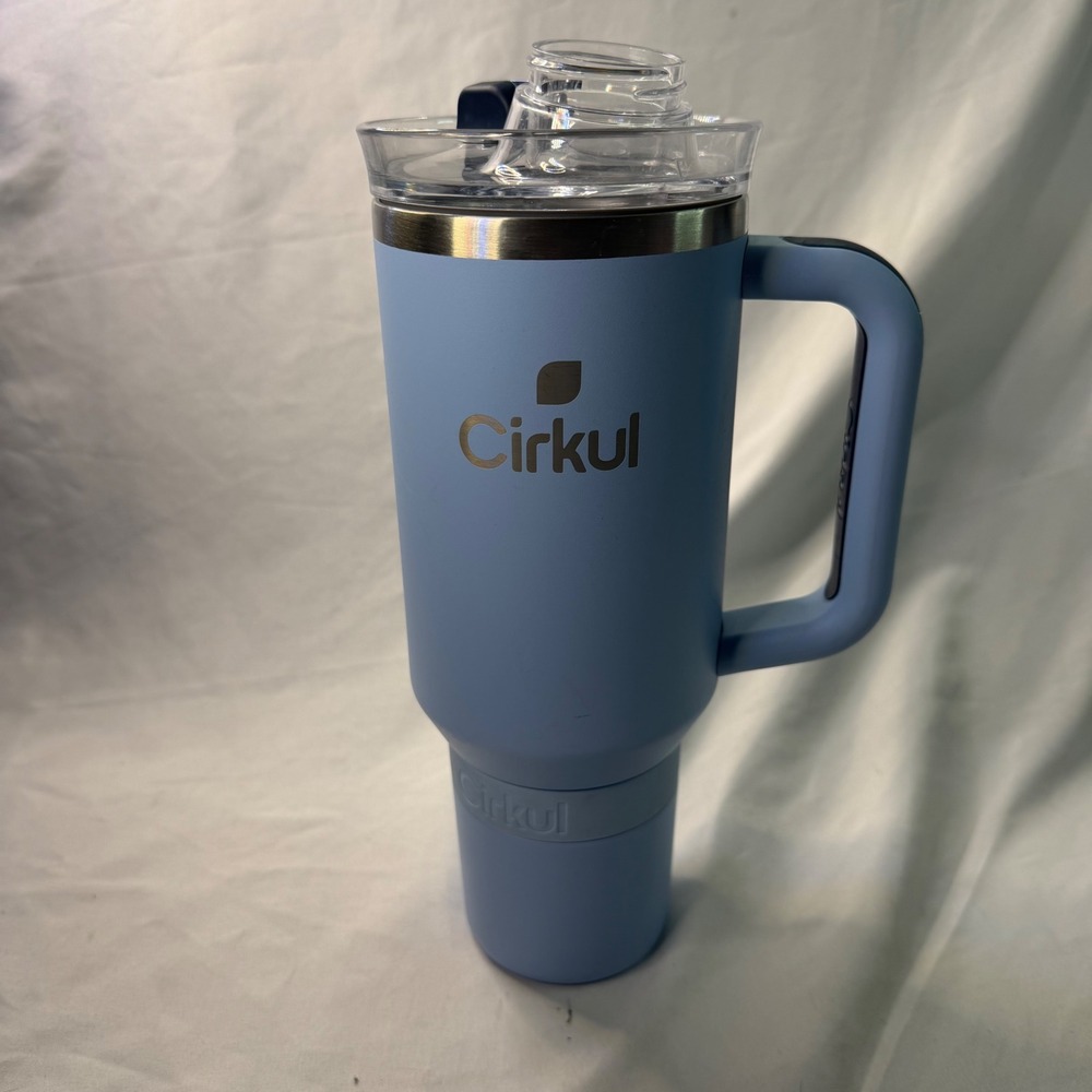 Cirkul 40oz Stainless‎ Steel Insulated Tumbler with Handle Light Blue Matte